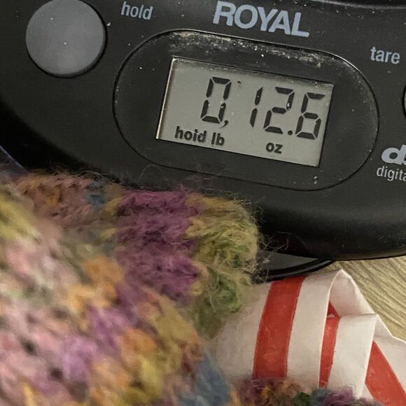 Rainbow Space Dye Wool Blend Sweater Womens XL Cozycore Cabincore Cottage Retro - Picture 8 of 8